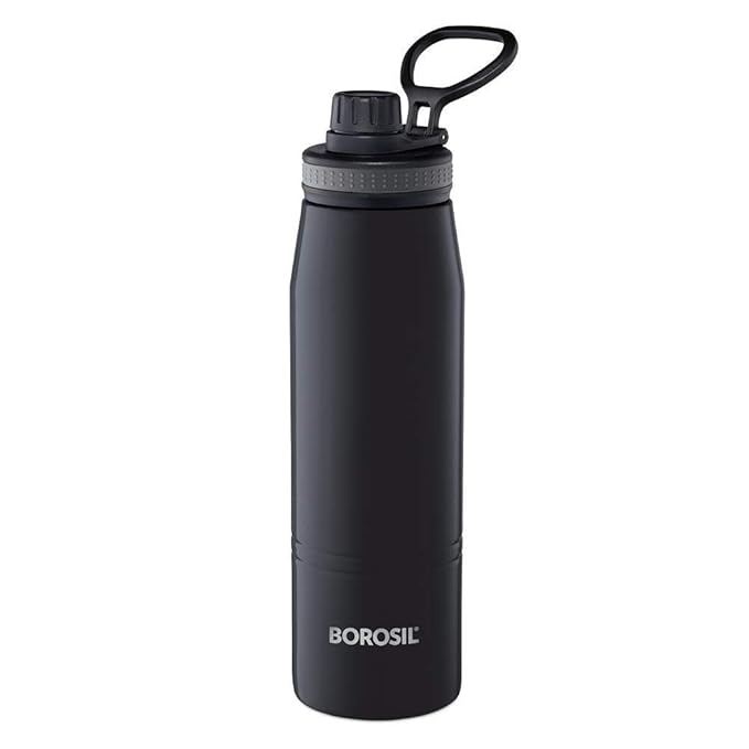 Borosil Gosports Black Stainless Steel Bottle – 900ml